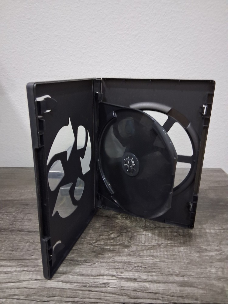 4-Count Empty Black 2-Disc DVD Replacement Case Lot (Double-Disc Capacity)