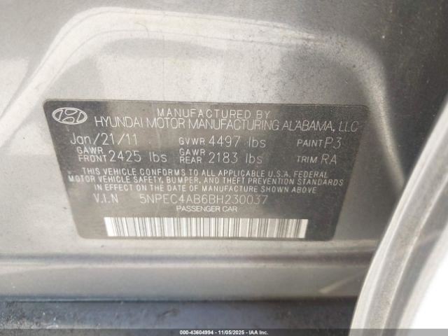 SONATA 2011 Glove Box 4965850
