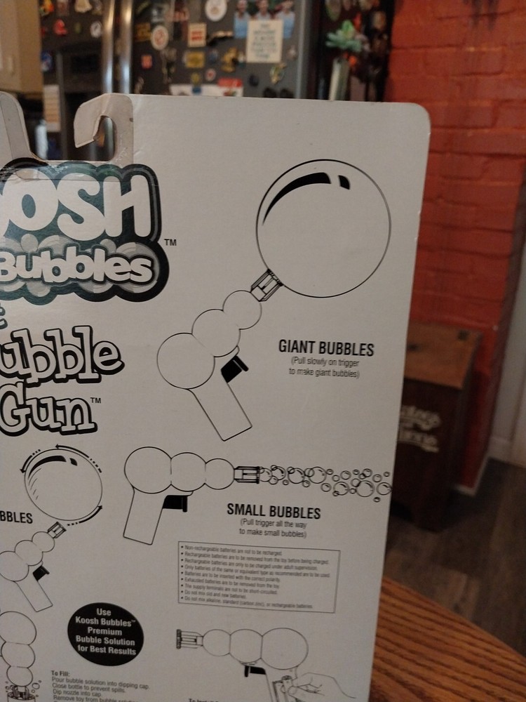 Vintage 1998 Giant Koosh Bubble Gun / Bubbles New Sealed Packaging!!!