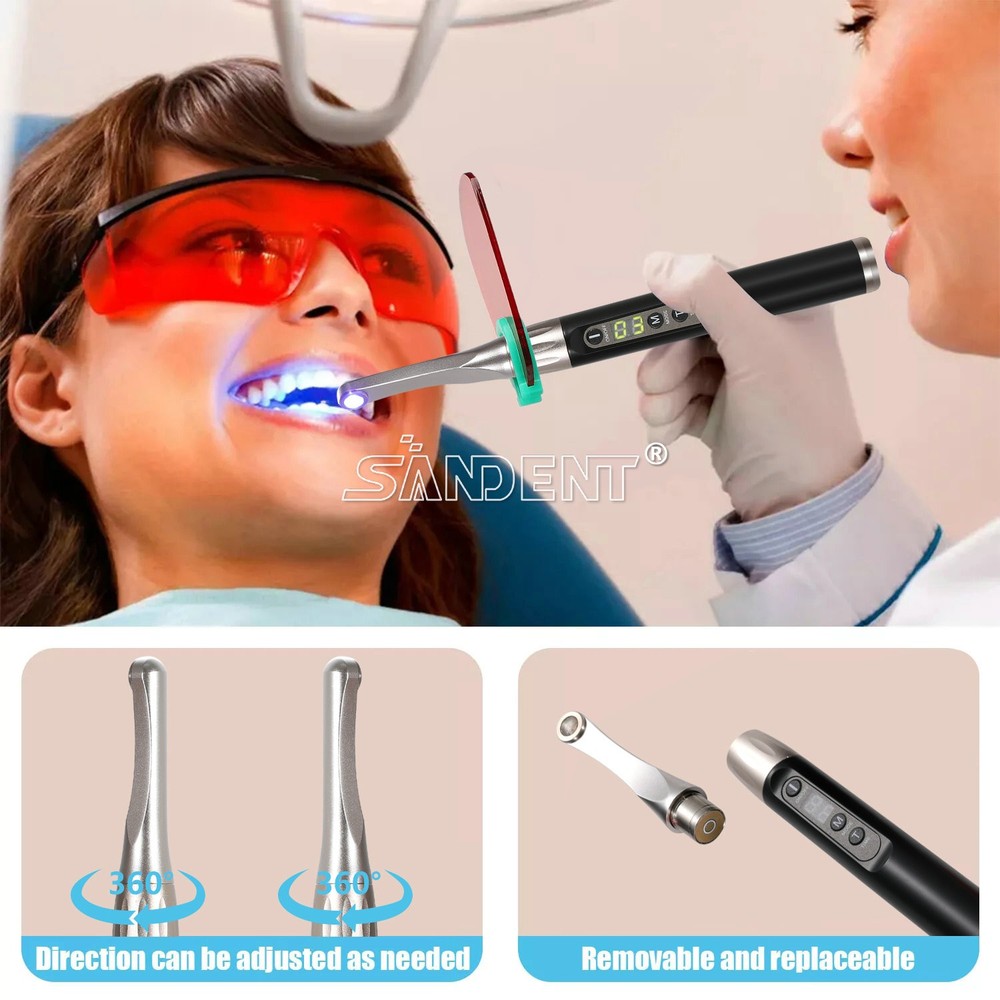 Dental 1S Curing Light Lamp Wireless 1 Second Curing 2500mw/c㎡