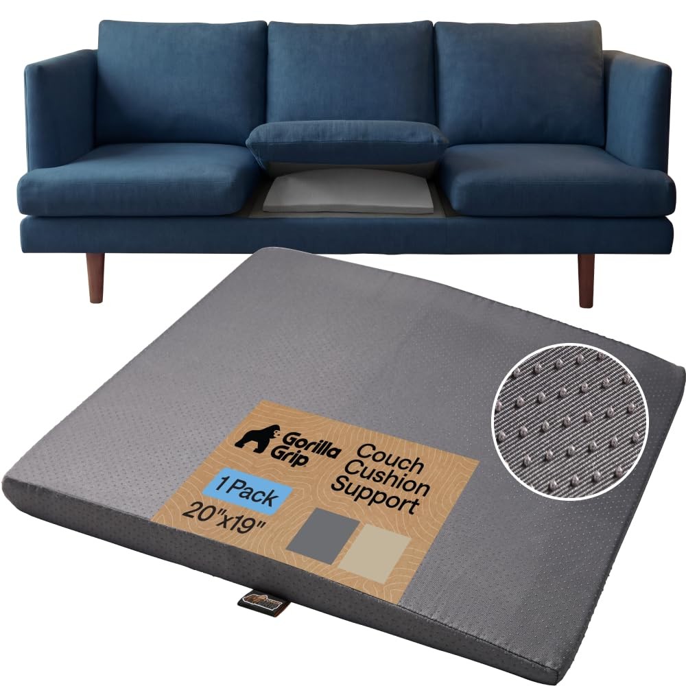 GORILLA GRIP Ergonomic High Density Couch Cushion Support Foam, 1 Pack, Grey