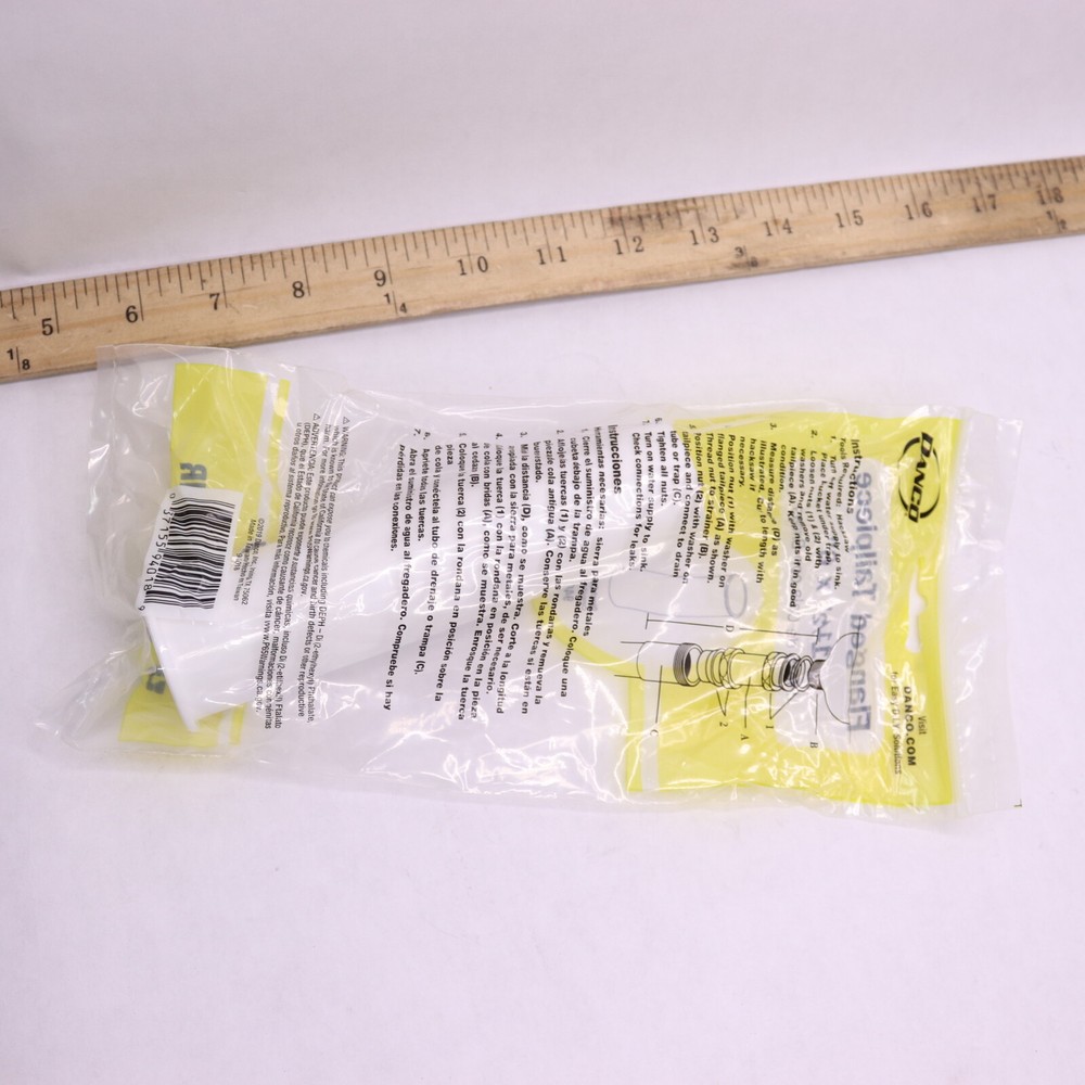 Danco Flanged Tailpiece White 1-1/2" x 6" 94018