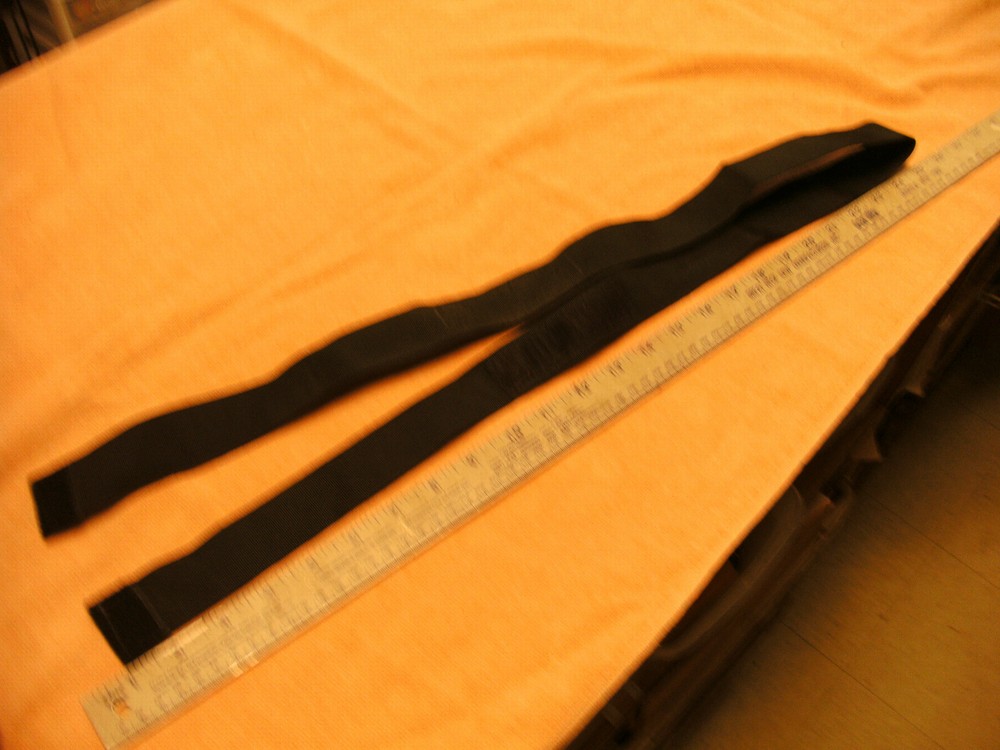 Black Nylon Hook & Loop Belt, Sleeping Bag Strap? Uses Unknown See Pictures