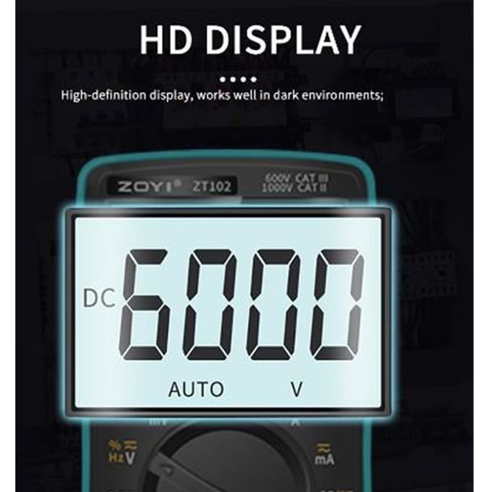 TRMS Digital Multimeter 6000 Counting with Automatic Range