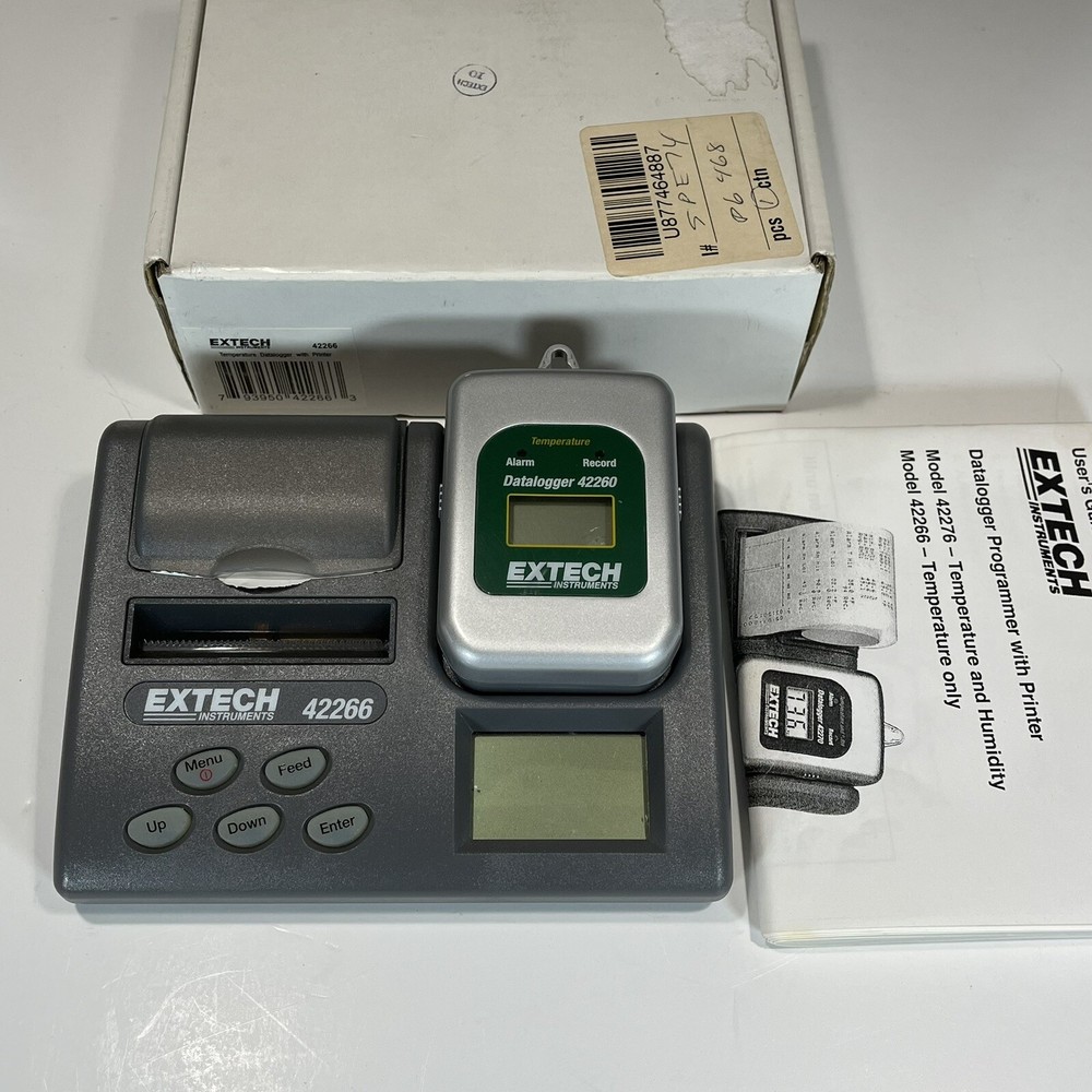 Extech 42270 Temperature & Humidity Datalogger W/Printer- Tested/Works