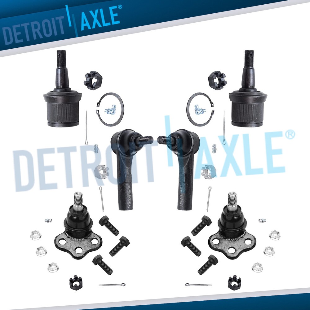 4WD Front Upper Lower Ball Joint Outer Tierod for 2000-2003 Dodge Dakota Durango