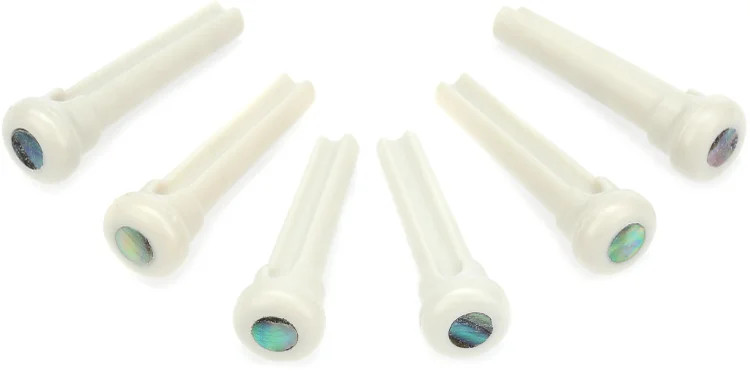 Graph Tech PP-1000-00 TUSQ Presentation Style Bridge Pin Set - White with 4mm