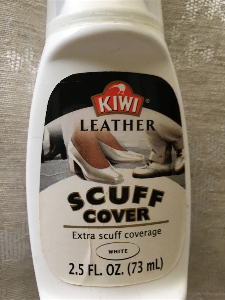 KIWI Scuff Cover, White 2.50 oz LEATHER extra scuff coverage New