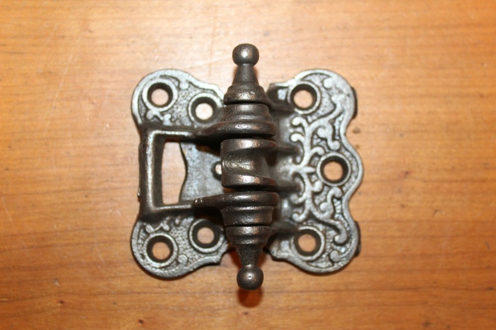 Antique Cast Iron Victorian Spring Loaded Screen Door Hinge Missing Spring C-3