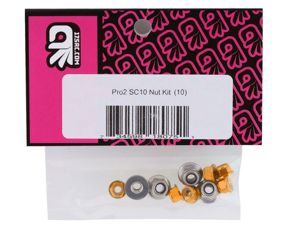175RC Pro2 Sc10 Nut Kit (Orange) (10) [175-18141]