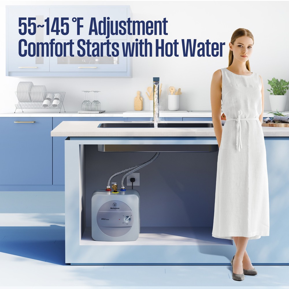 Used 2.5 Gallon Electric Hot Water Heater Mini Tank Compact 1400W 🎁XMAS GIFT