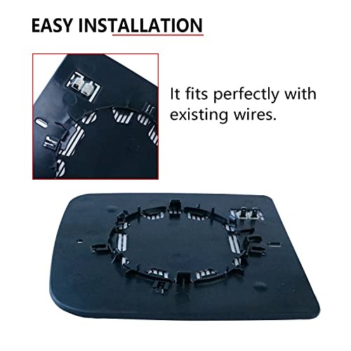 Heated Repl. Glass Right Passenger Side Compatible Passenger Side Upper (Right)