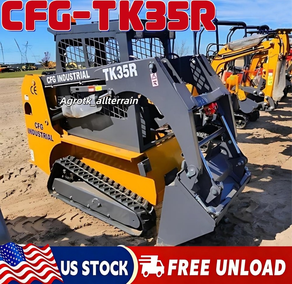 CFG 1.5 Ton Mini Compact Crawler Track Skid Steer Loader EPA Gas Engine Vertical