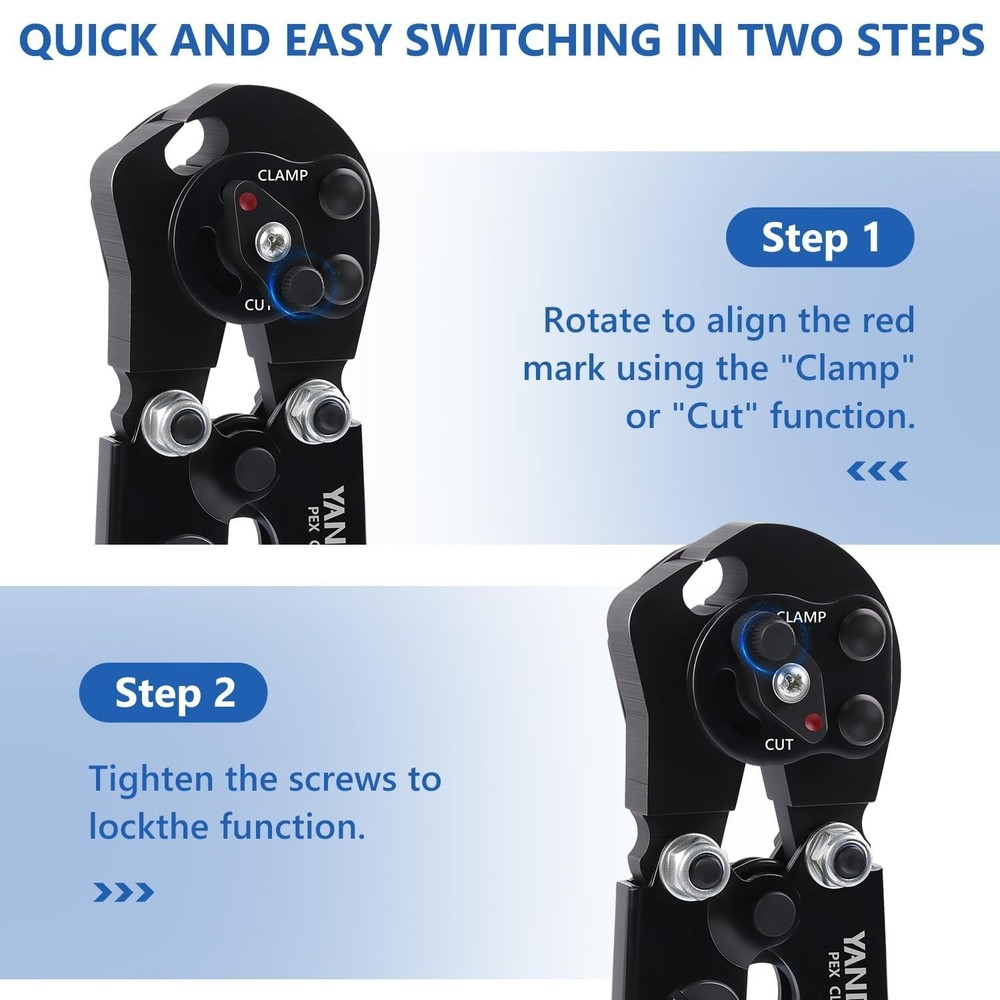 2 IN 1 Ratchet PEX Crimping Tool Kit - Cinch and Remove Dual Function Suitabl...