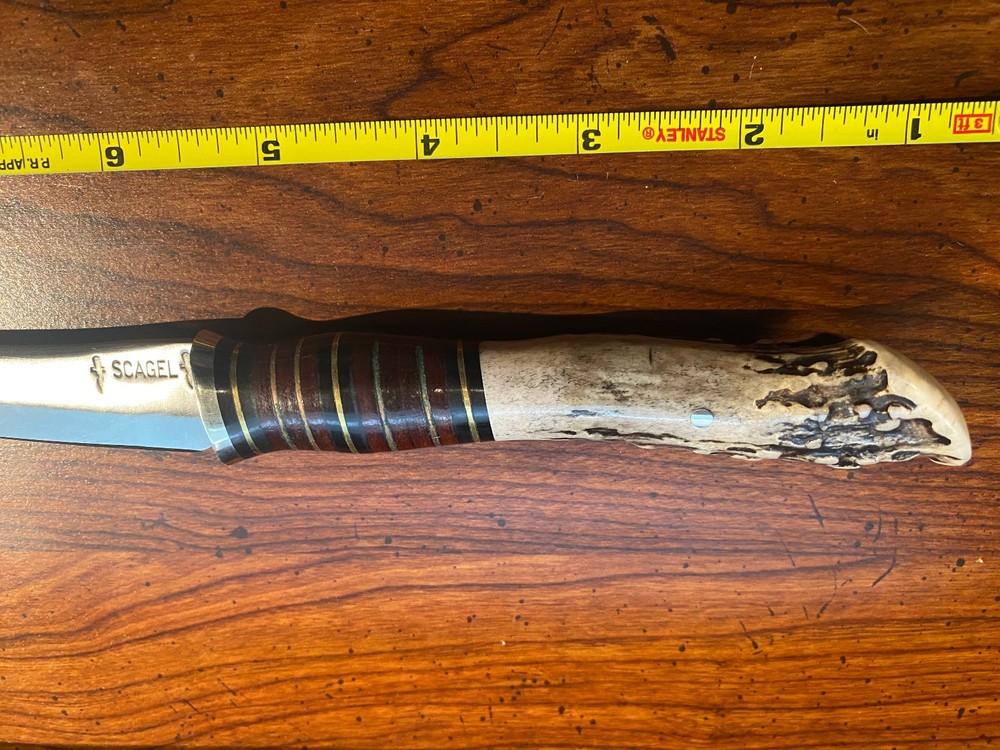 Northwoods, Scagel,Hand Made,Leather & Stag handle 2004 Limited Run