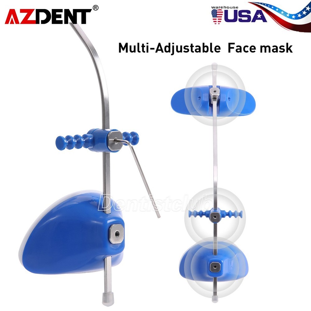 Dental Orthodontic Reverse Pull Headgear Facemask Mascara Adjustable Blue