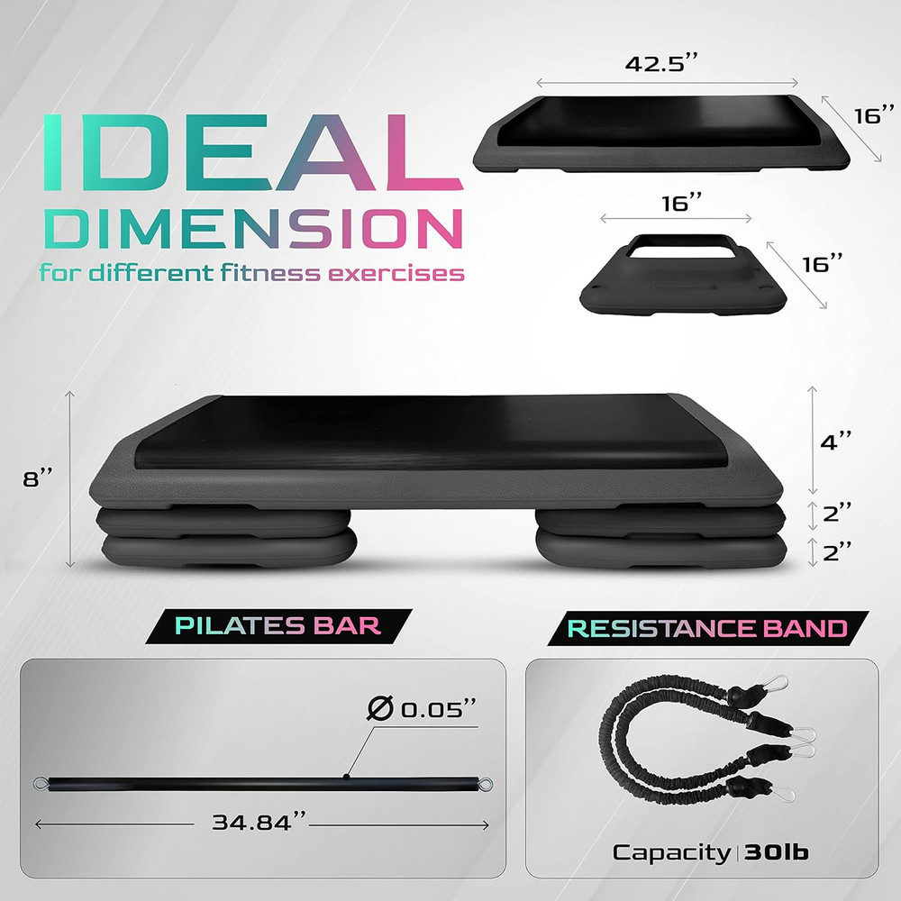 Multi-Functional Aerobic Step Platform Adapter/Versatile Stepper Platform with P