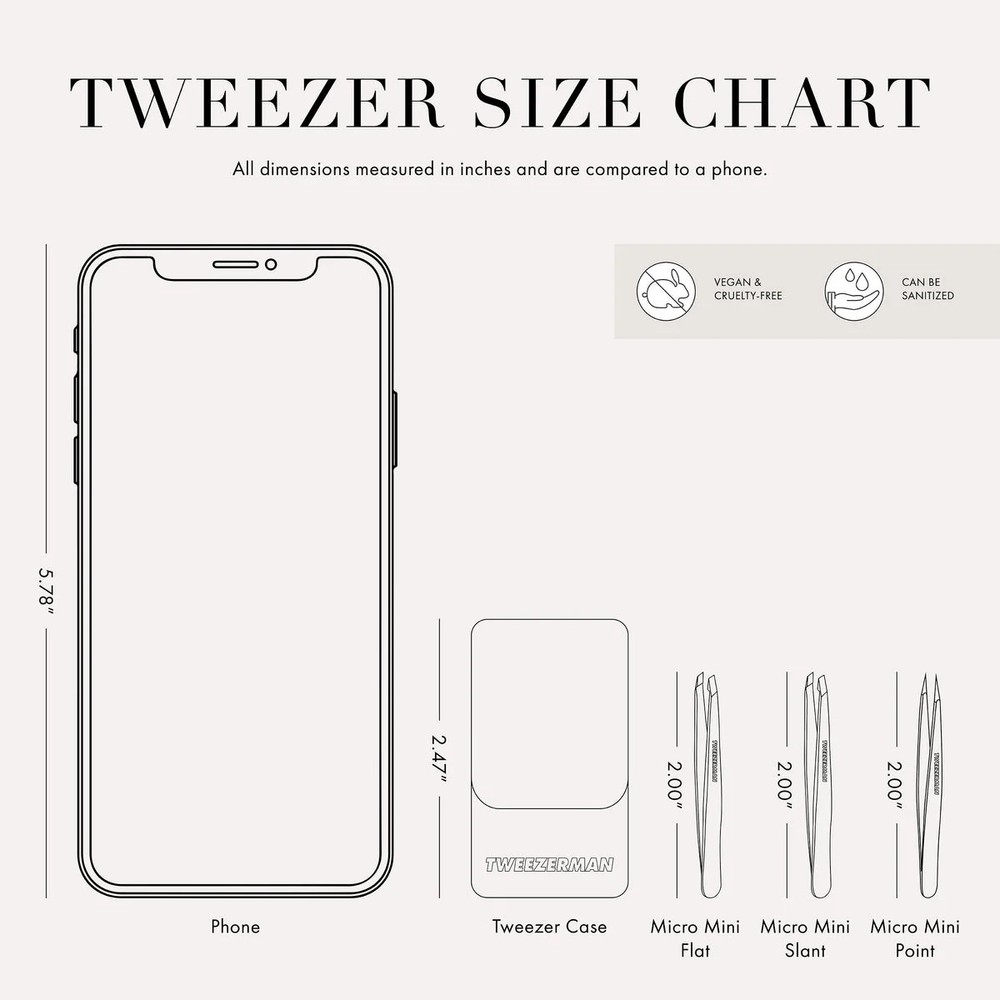 Tweezerman Micro Mini Slant Tweezer - White | 1119-NGWP