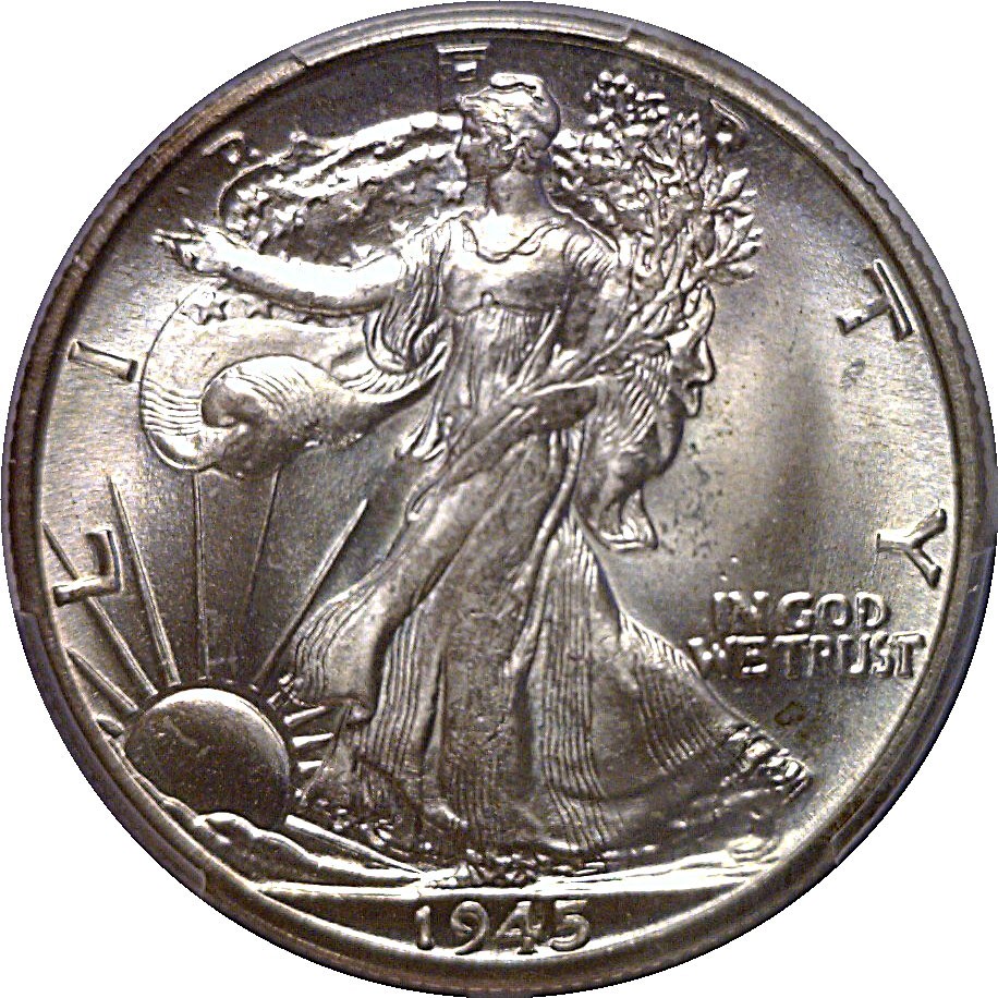 1945-D Walking Liberty Half Dollar PCGS MS-66