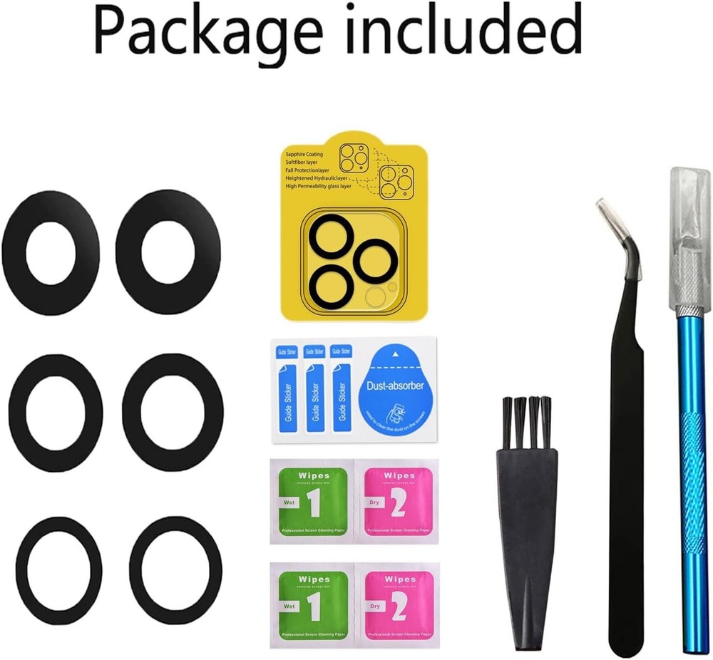 2 Pack for iPhone 12 Pro Max Camera Lens Replacement OEM Original Rear Camera