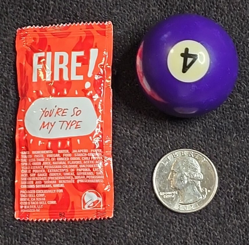 Replacement mini billiard Ball - Solid Purple #4 Ball 1.5"