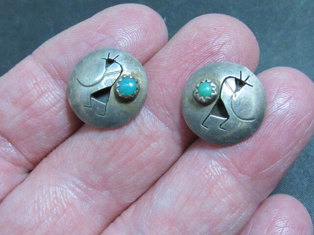 native american turquoise sterling earrings