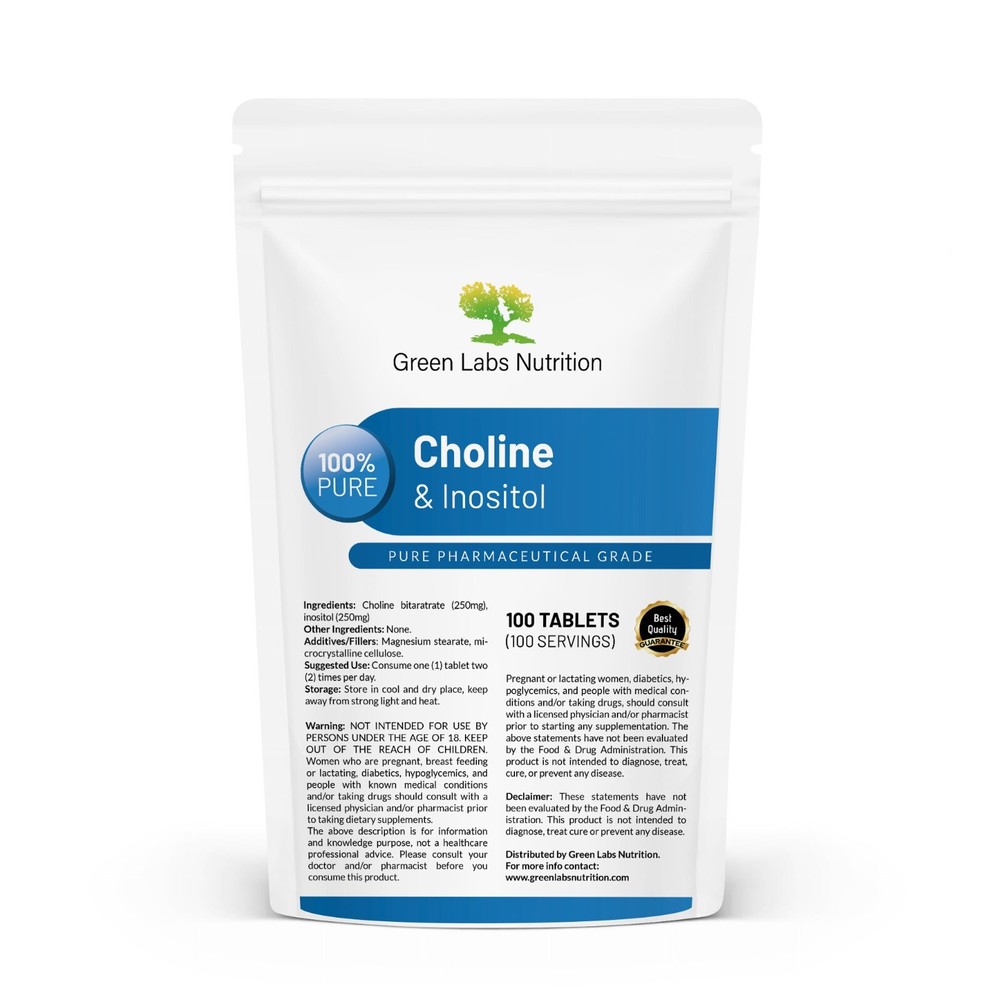 Choline & Inositol Tablets – Mood, Liver Regeneration, Brain & Cognitive Support
