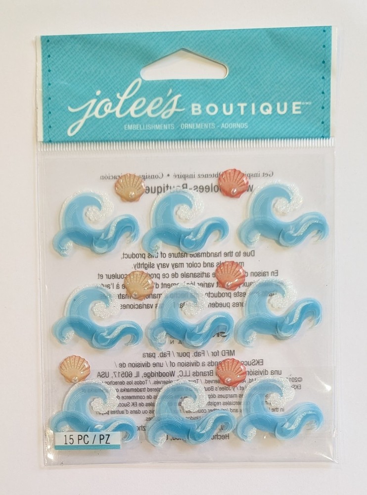 Jolee's Waves & Shells Repeats Beach Ocean Scrapbooking Stickers