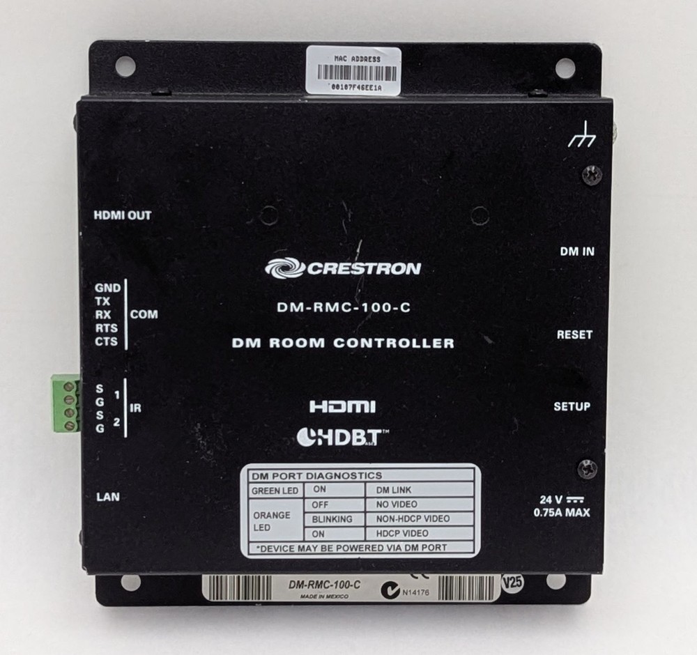 Crestron DM-RMC-100-C DigitalMedia 8G+ Receiver Room Controller Module - Working