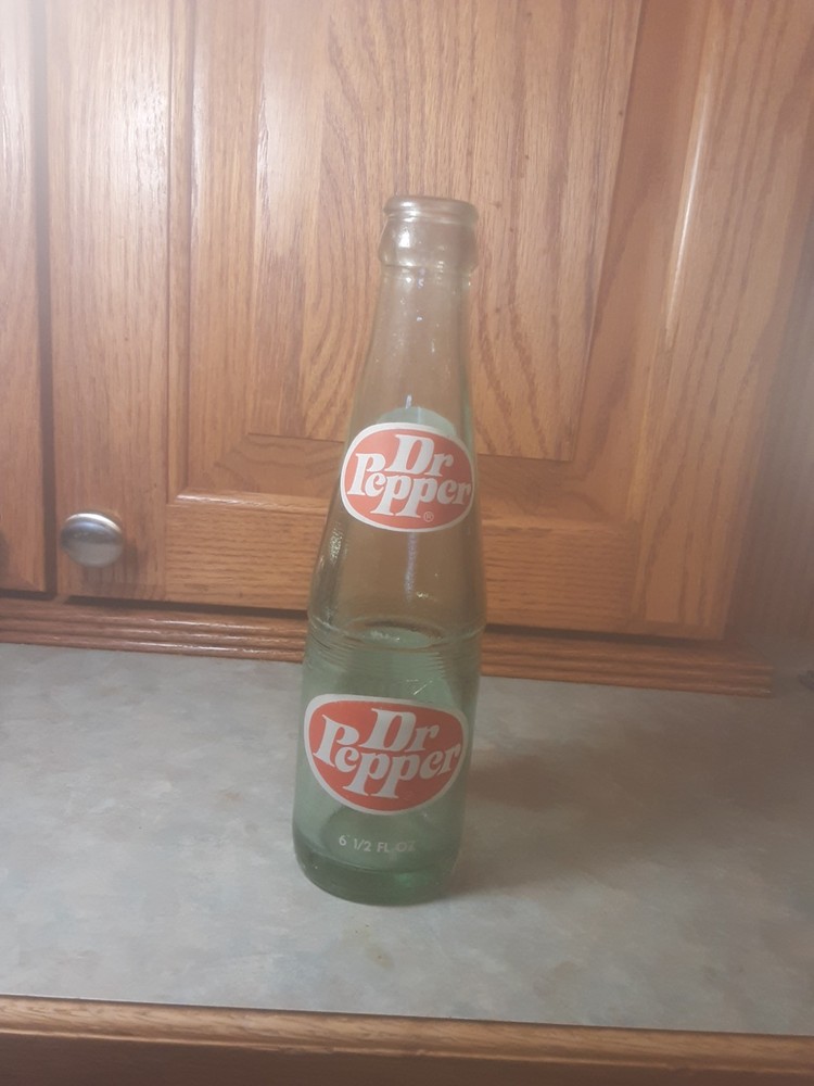 6 1/2 OZ. Dr Pepper Bottle-Used