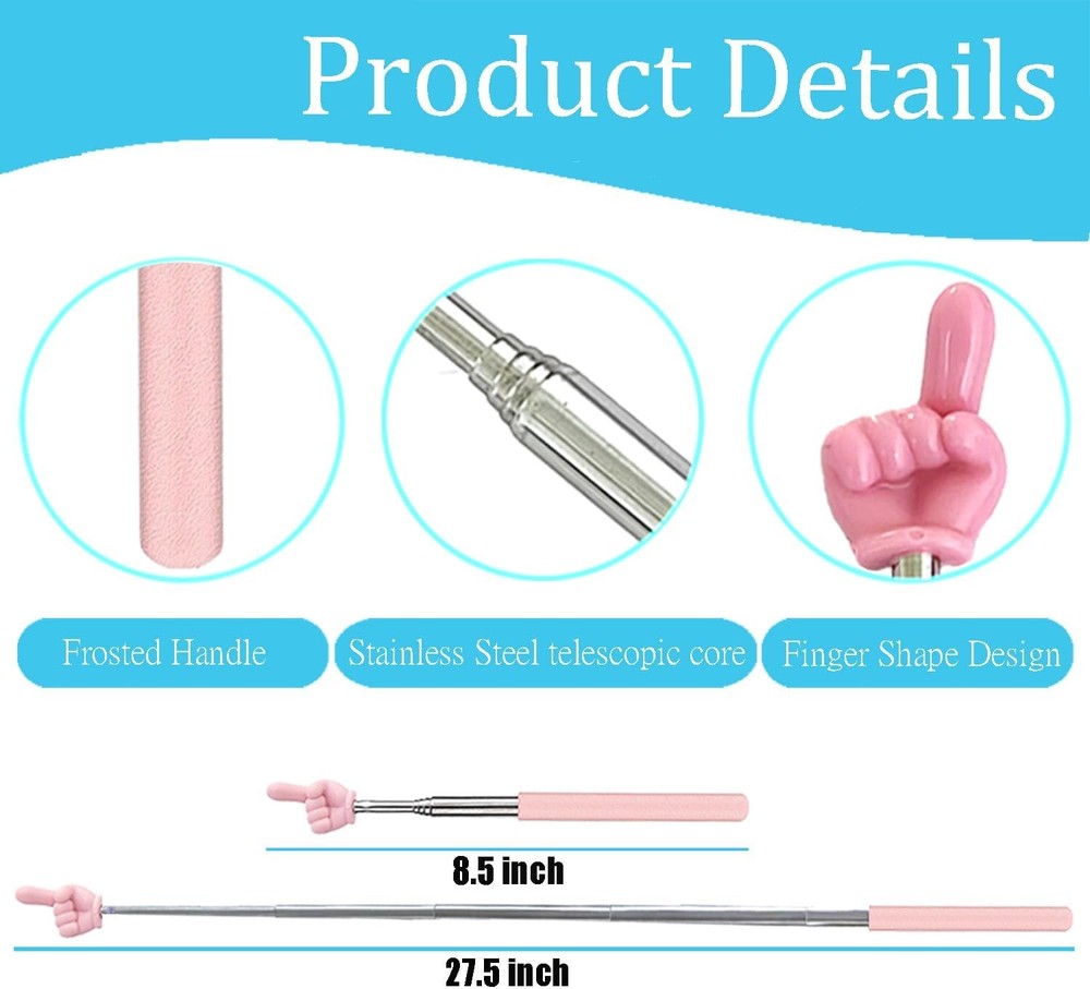 Extendable Teacher Pointer - Versatile, Adjustable, Ergonomic Teaching Aid & Pre