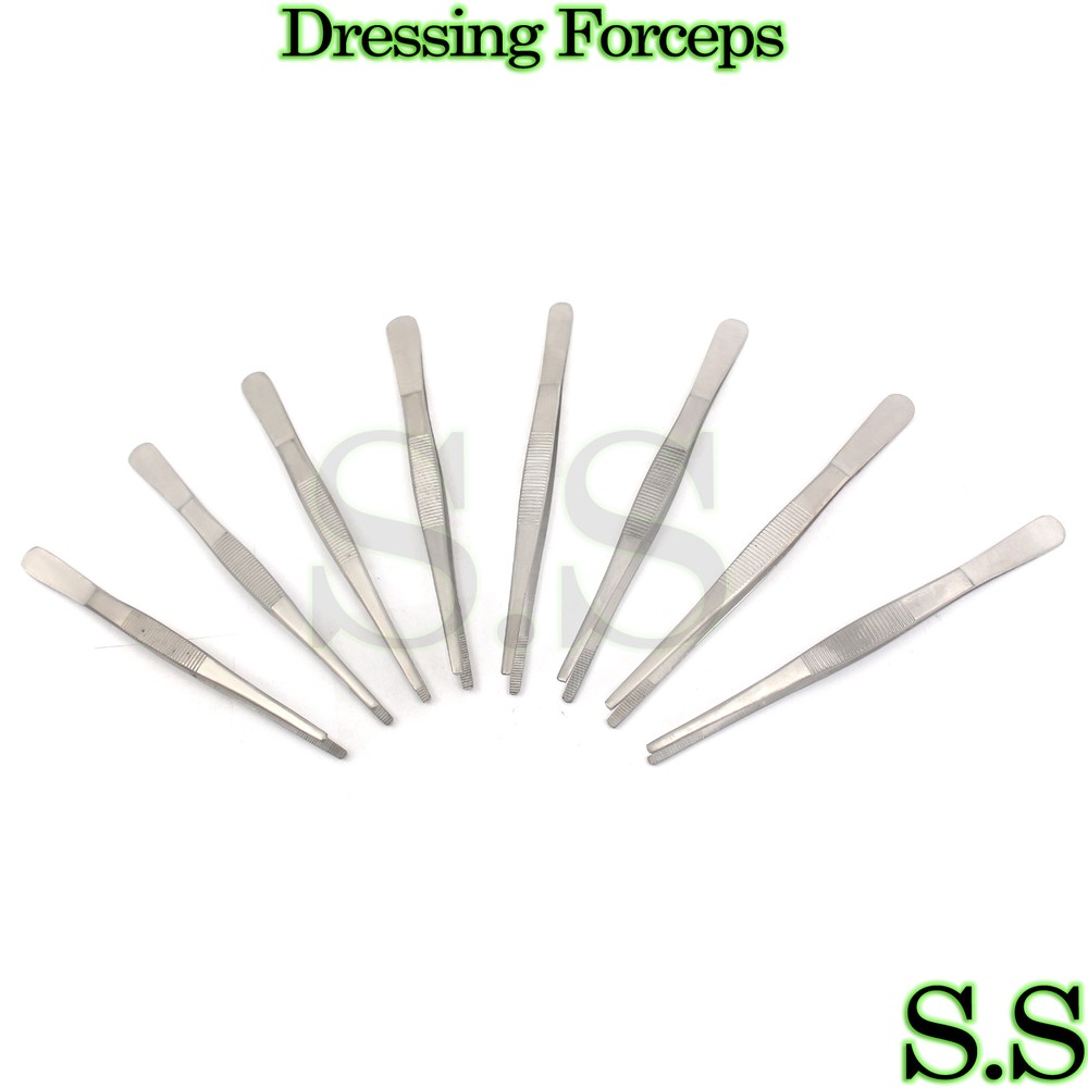 8 Dressing Forceps 5.5" Surgical Dental Instruments