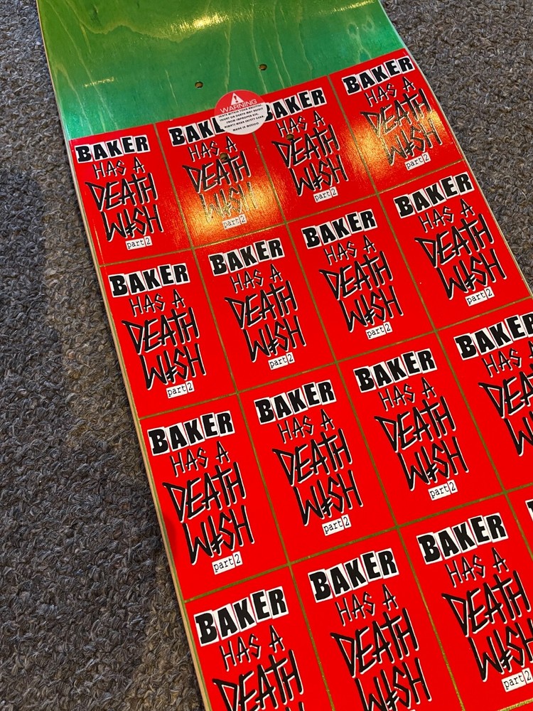 Signed Baker Has A Deathwish Deck 8.5x32