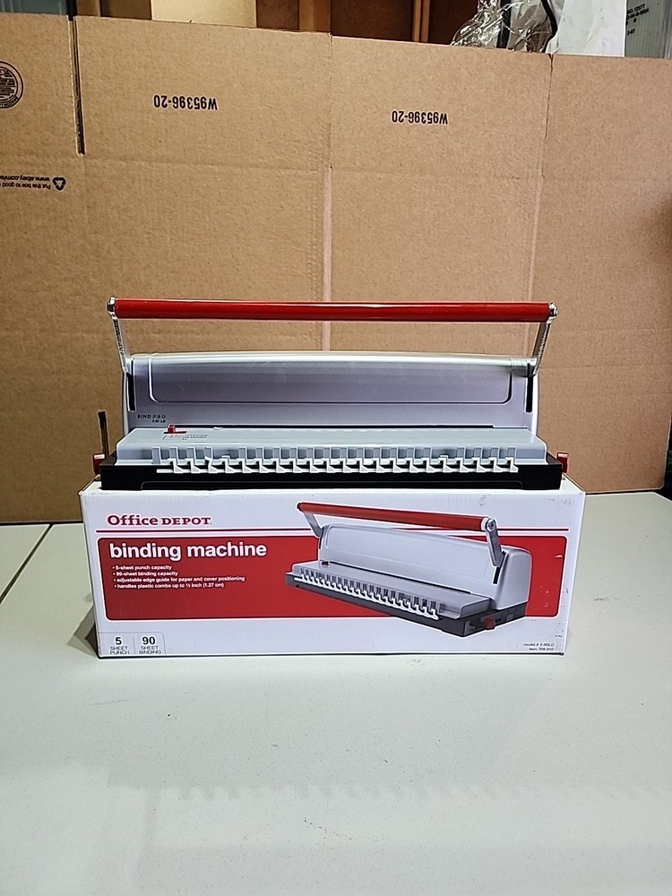 Office Depot 5 Sheet Punch Capacity Machine  90 Sheet Binding Capacity Ms1