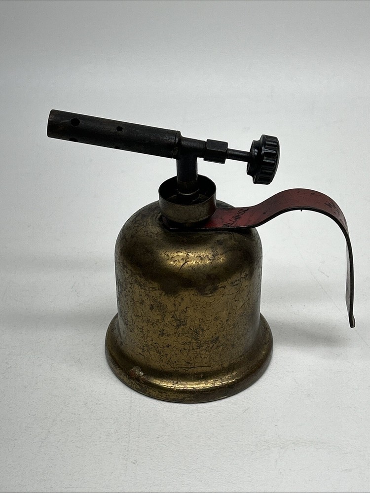 Vintage DUNLAP Brass Denatured Alcohol Torch, Empty