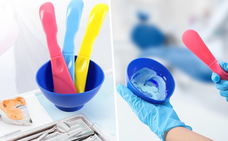 5PCS JMU Lab Flexible Rubber Mixing Bowl for Alginate Impression Material Medium