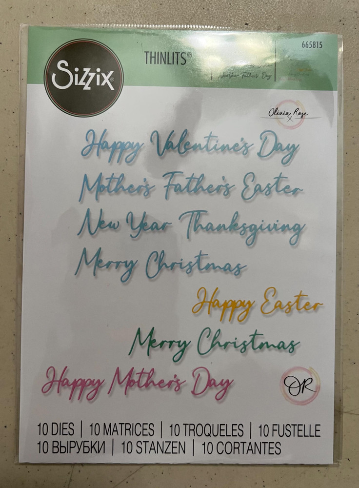 Sizzix Thinlits ALL OCCASIONS by Olivia rose metal die cuts