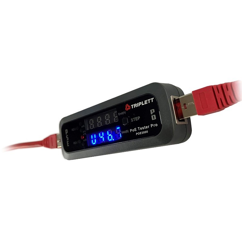 Tester Pro Inline Power Over Ethernet Detector - PSE-Type/Class, Power Source