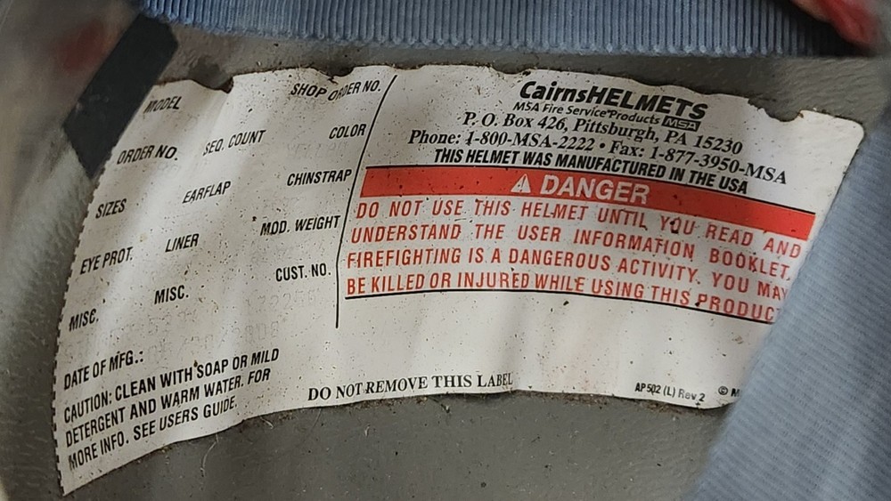 Cairns 1010 Fire Service Helmet With Eagle Front Holder