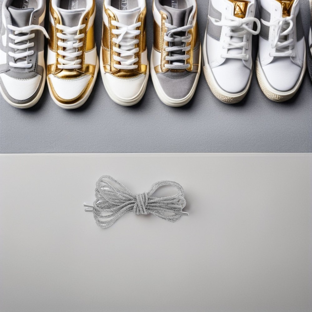 2 Pcs Rhinestone Decorative Rope Crystal Drawstring Cords for Sneakers