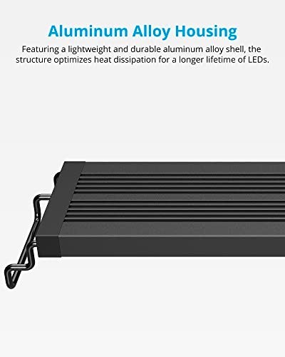 36-48 Inch Adjustable Aquarium Plant Light, Programmable LED Fish Tank Light, 36