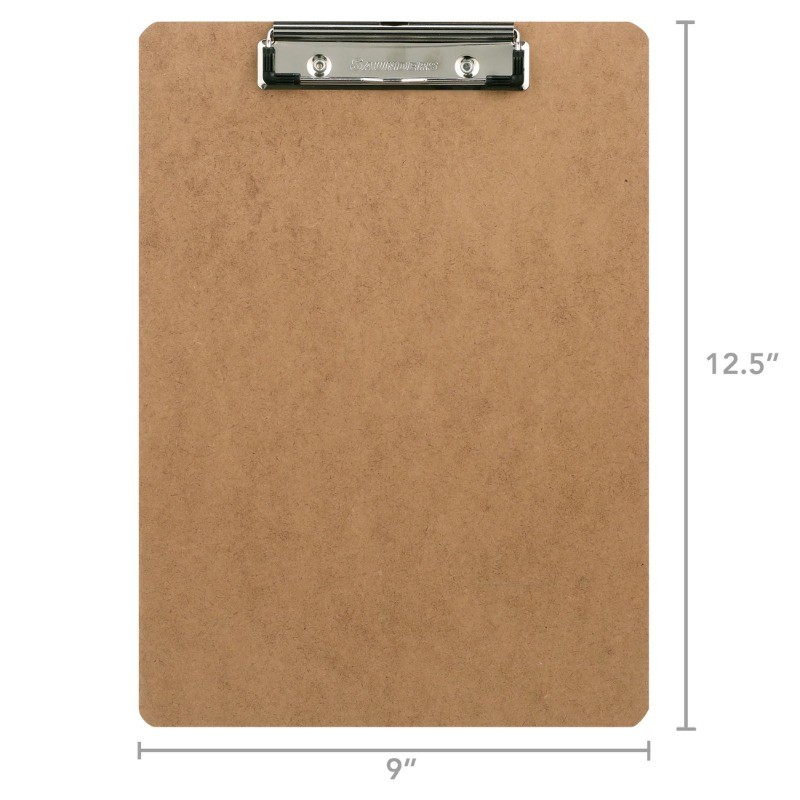 Saunders Hardboard Clipboard - Letter Size with Low Profile Clip, 2 Per Pack ﻿