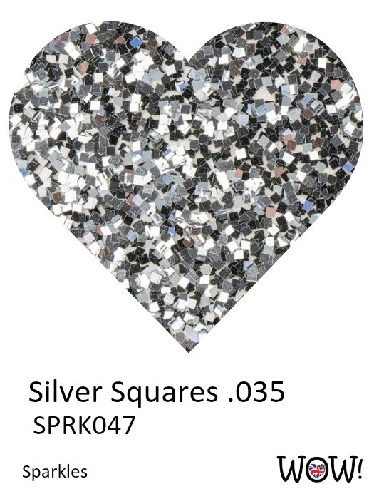 WOW! Sparkles Glitter 15ml-Silver Squares .035