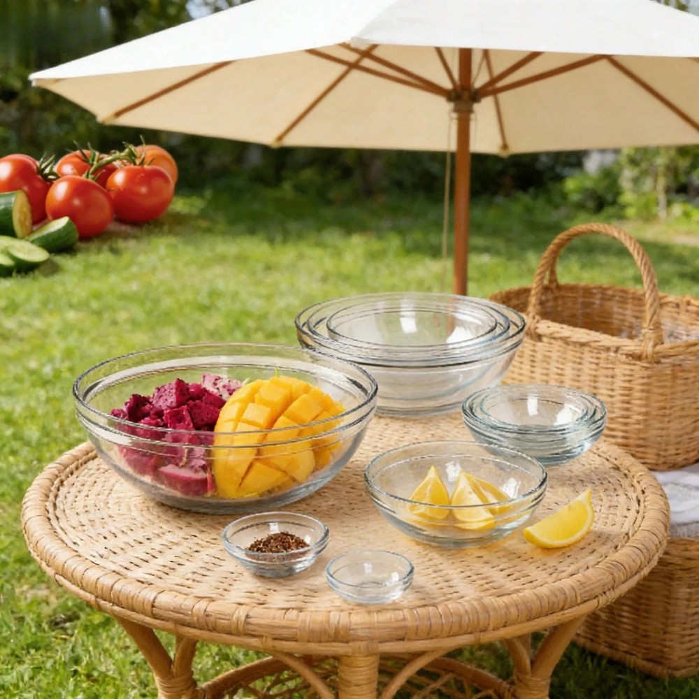 Glass Mixing Bowls, 10 Piece Set