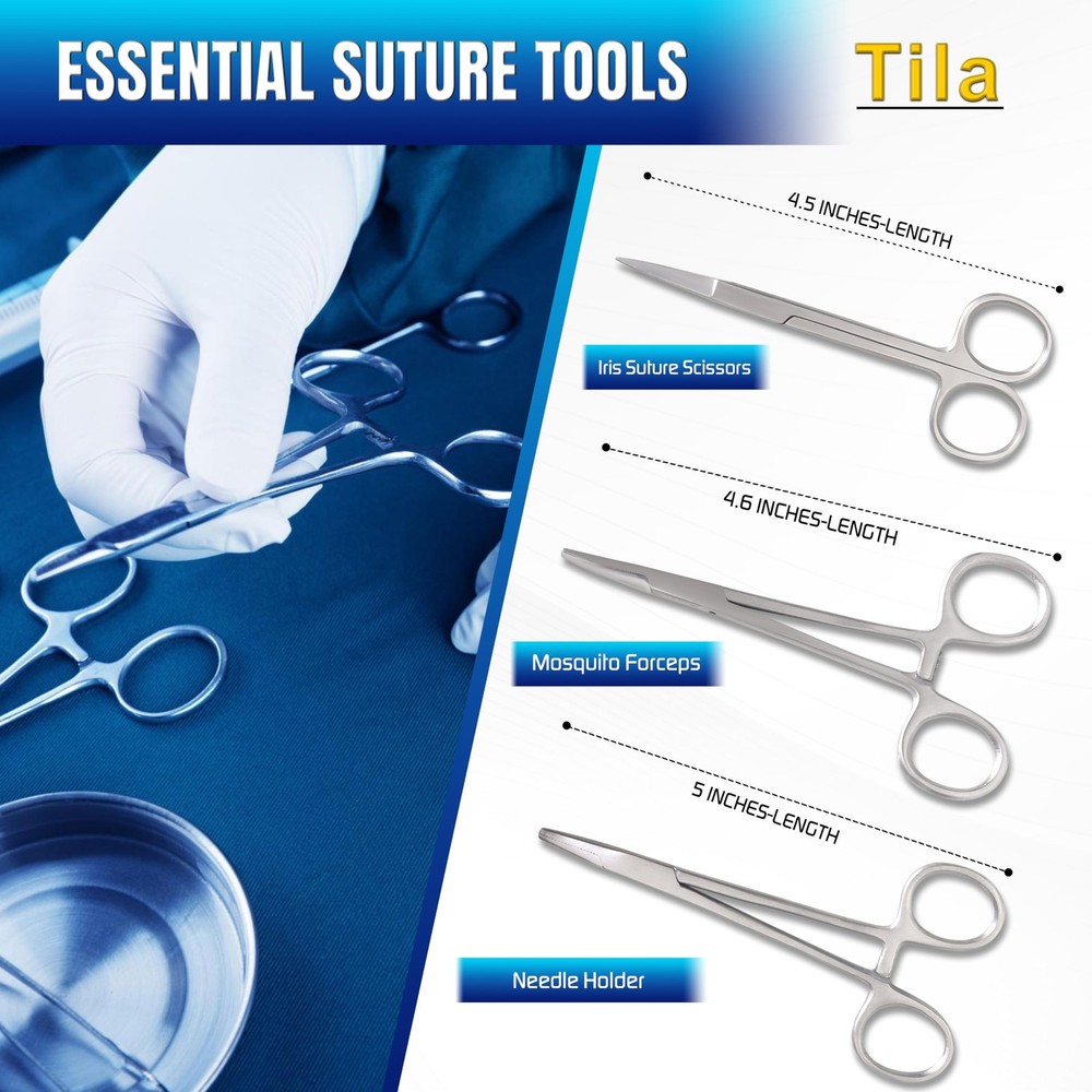 Suture Training Kit for Students – Educational Suturing Practice Set with Sil...