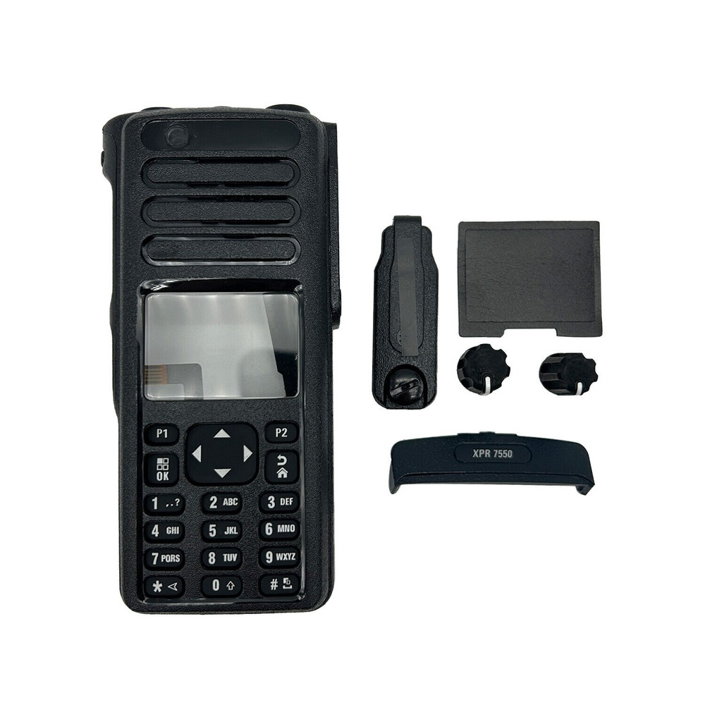 Black Front Housing Case Kit Compatible for Replacement XPR7550 Radio