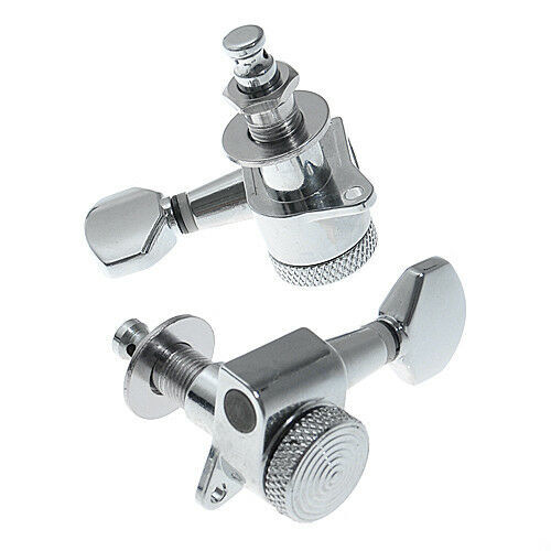 6R Guitar String Inline Tuning Pegs Locking Tuners Keys Machine Heads Chrome