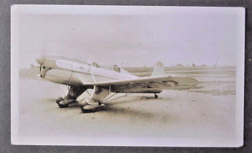 snapshot photo - Single Engine Streamlined Private Plane - dated June 24, 1946