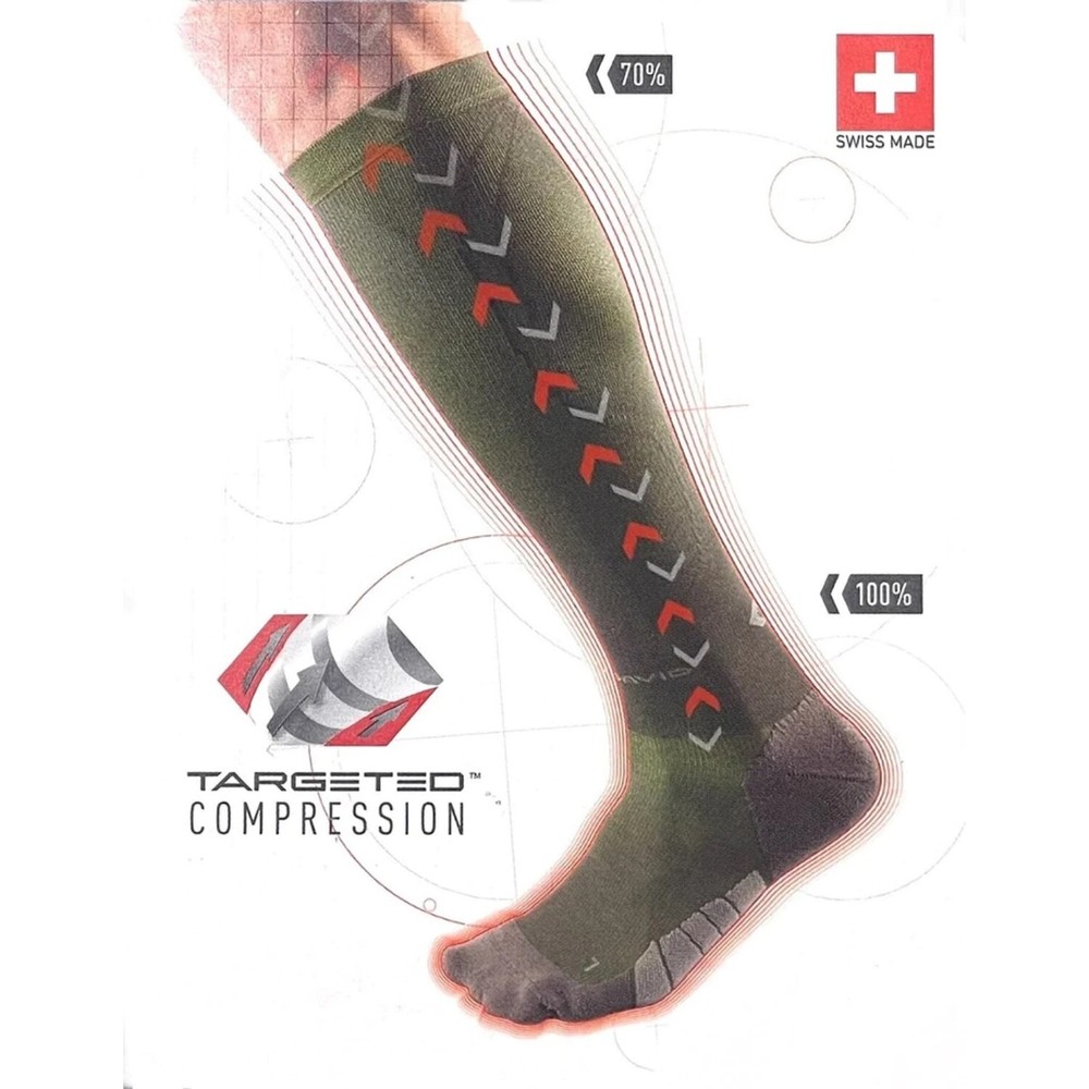 Mcdavid Targeted Compression 10k Runner Socks/pair Small - Charcoal/Br. Yellow