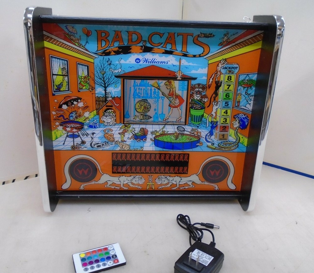 Williams Bad Cats Pinball Head LED Display light box